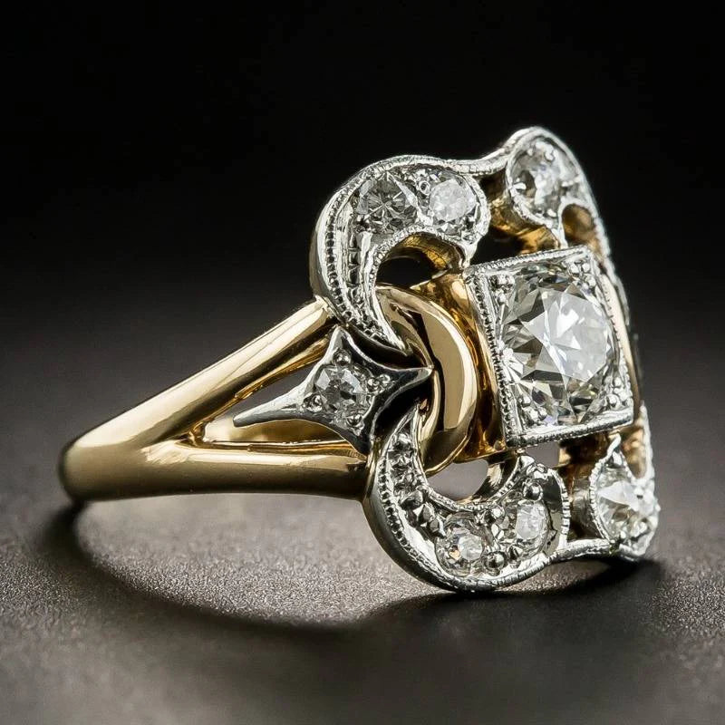 Vintage Zirconia Gold Ring (BUY 1 GET 1 FREE)