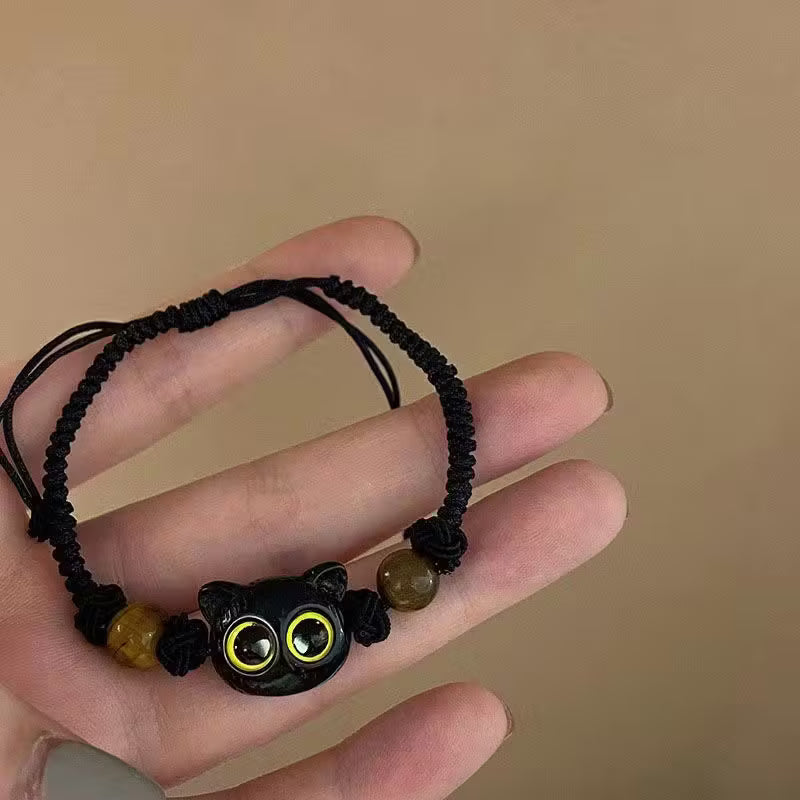 Midnight Enchantment Feline Charm Bracelet