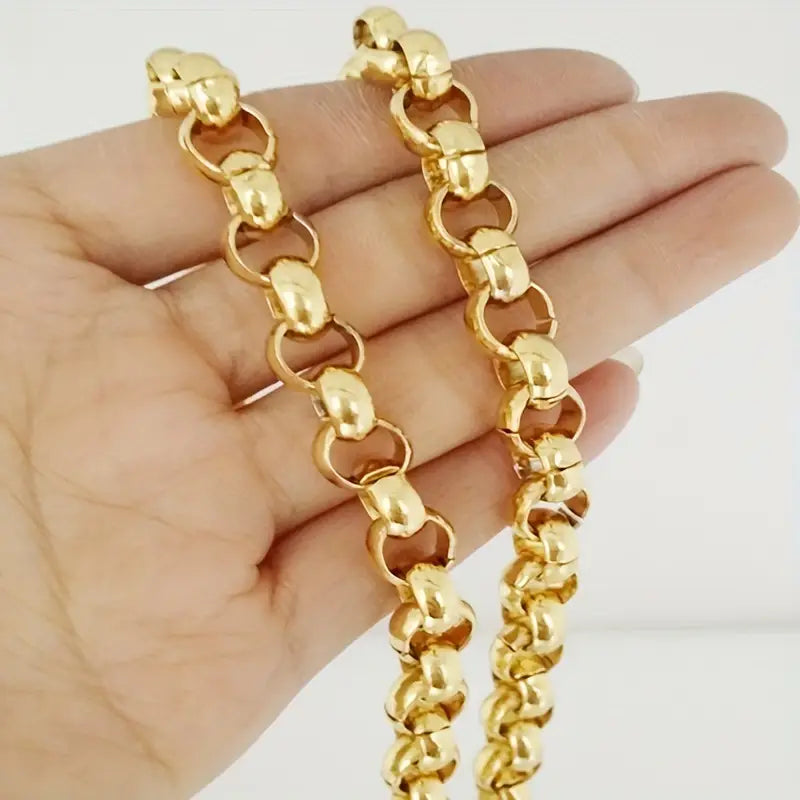 Elegant Handcrafted Unisex Stainless Steel Chain Necklace