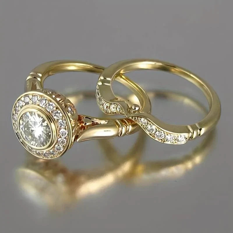 Fiona | Vintage Gold & Zirconia Ring Pack