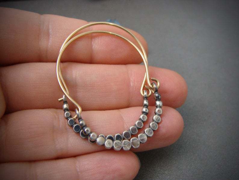 Luxe Boho Cubic Silver Studs