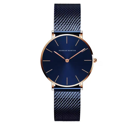 Luxurious Rose Gold Quartz Timepiece Alongside Bracelet