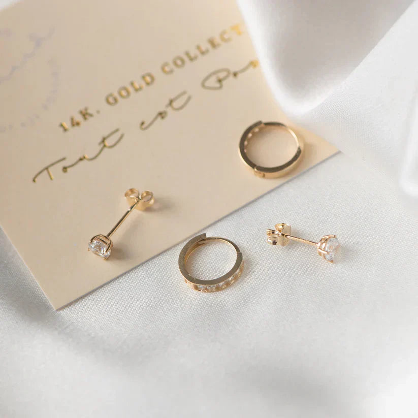 Dara Brillane Stone Earrings Set