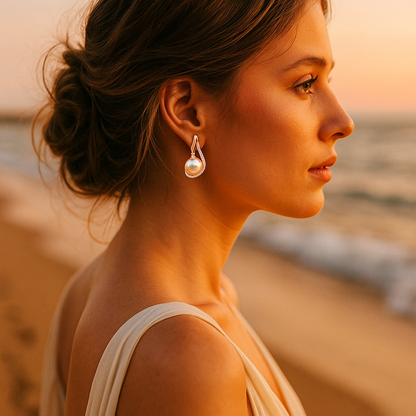 Luxe Pearl Buttoned earrings