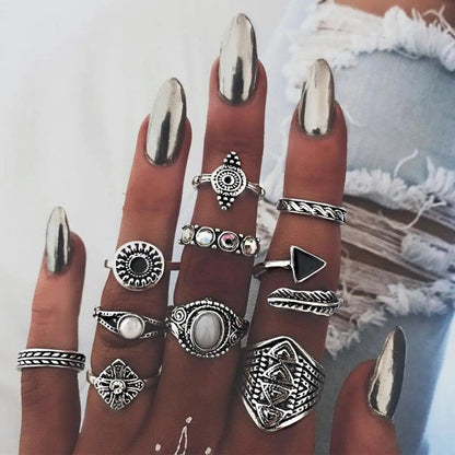 Unique rings set with 8 to 12 rings