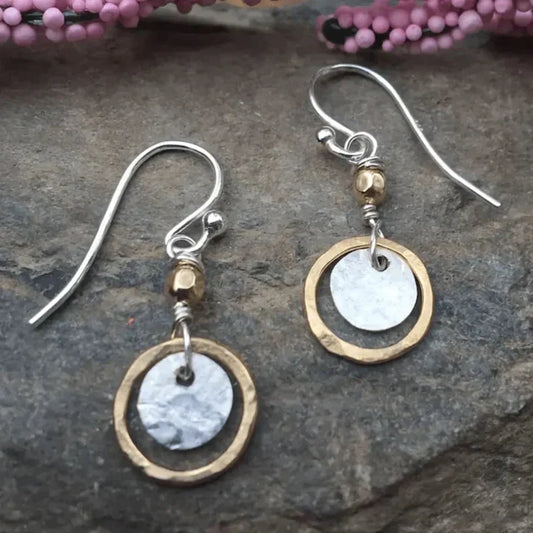 Vintage gold and silver earrings