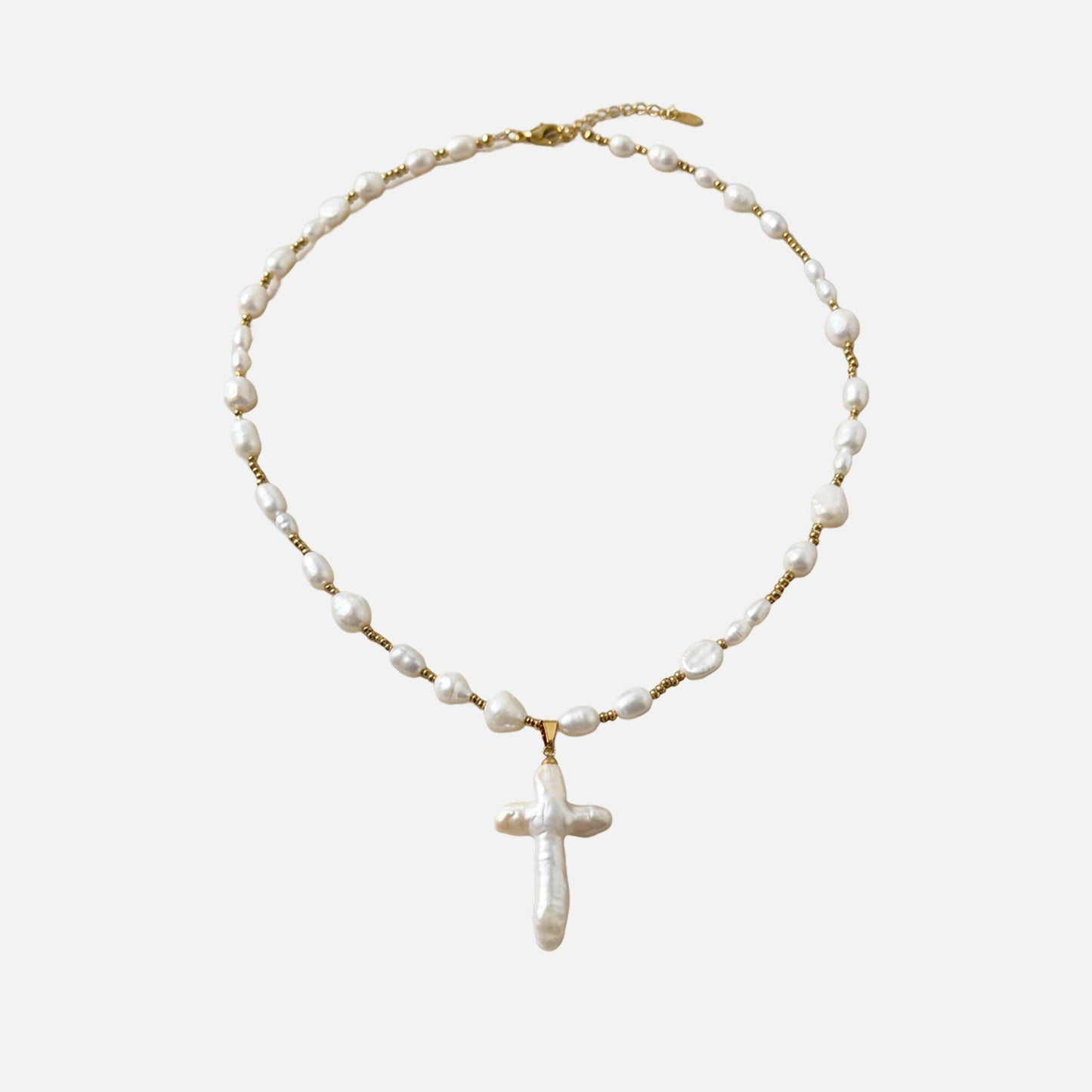 Pearl Cross Necklace