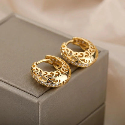 Elegant Gold Mandala Earings