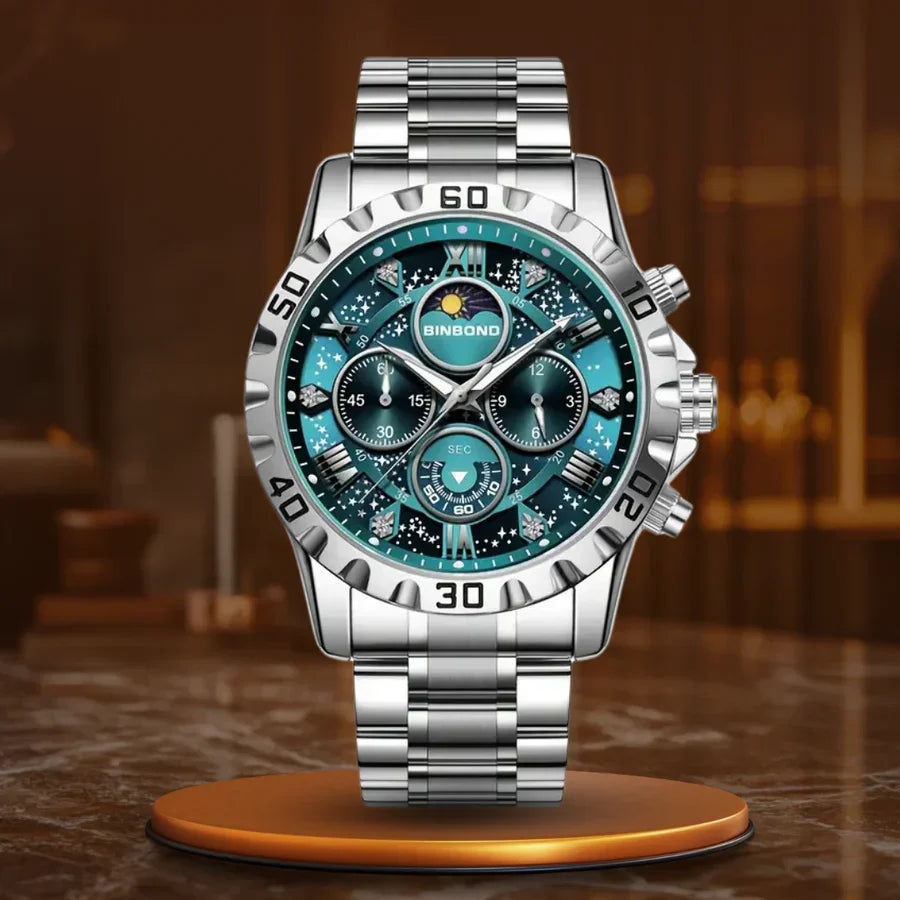 Freddie | Luxury Chronograph Watch with Metal Bracelet