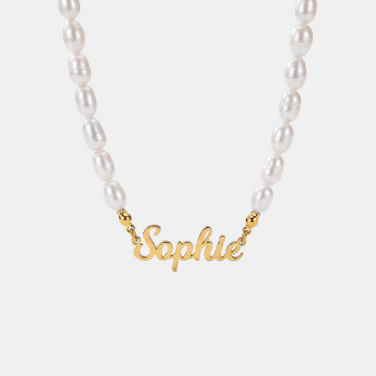 Name Pearl Bead Necklace