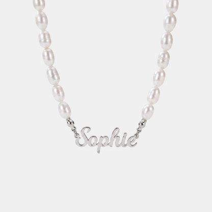 Name Pearl Bead Necklace