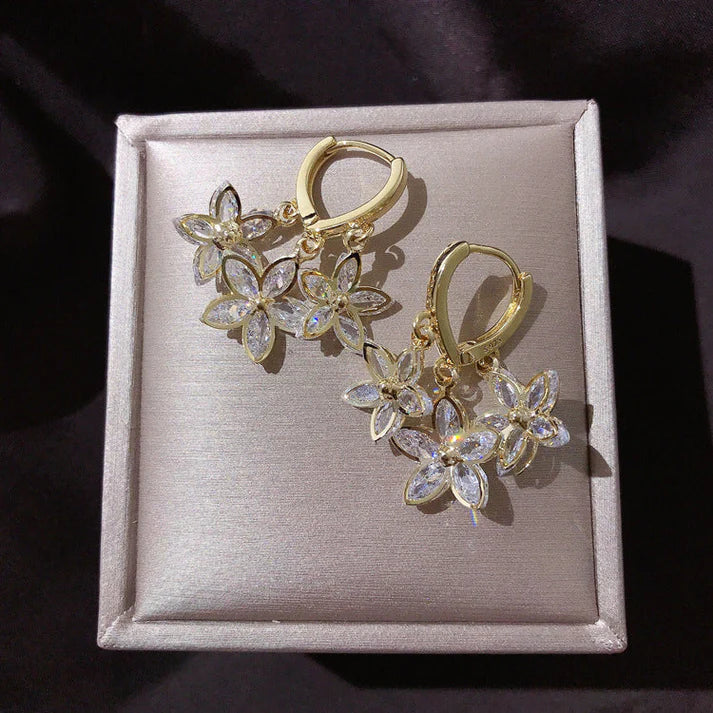Creative Spring Star Earrings with Pendant