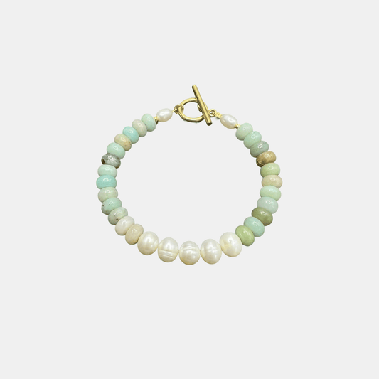 Pearl Center Turquoise Bracelet