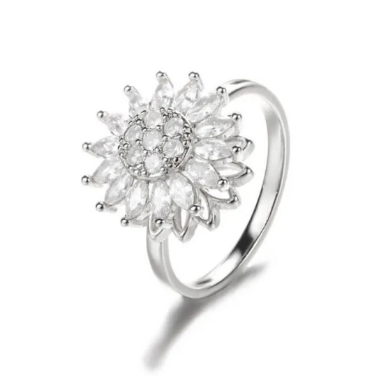 Rotating Sunflower Ring