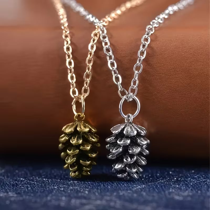 Autumn Heirloom Pinecone Pendant Necklace